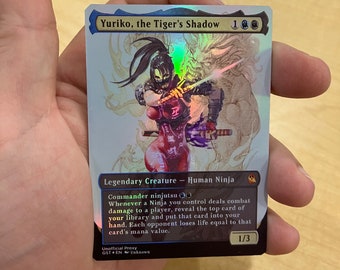 Yuriko, the Tiger's Shadow Foil Full Borderless Metal Proxy