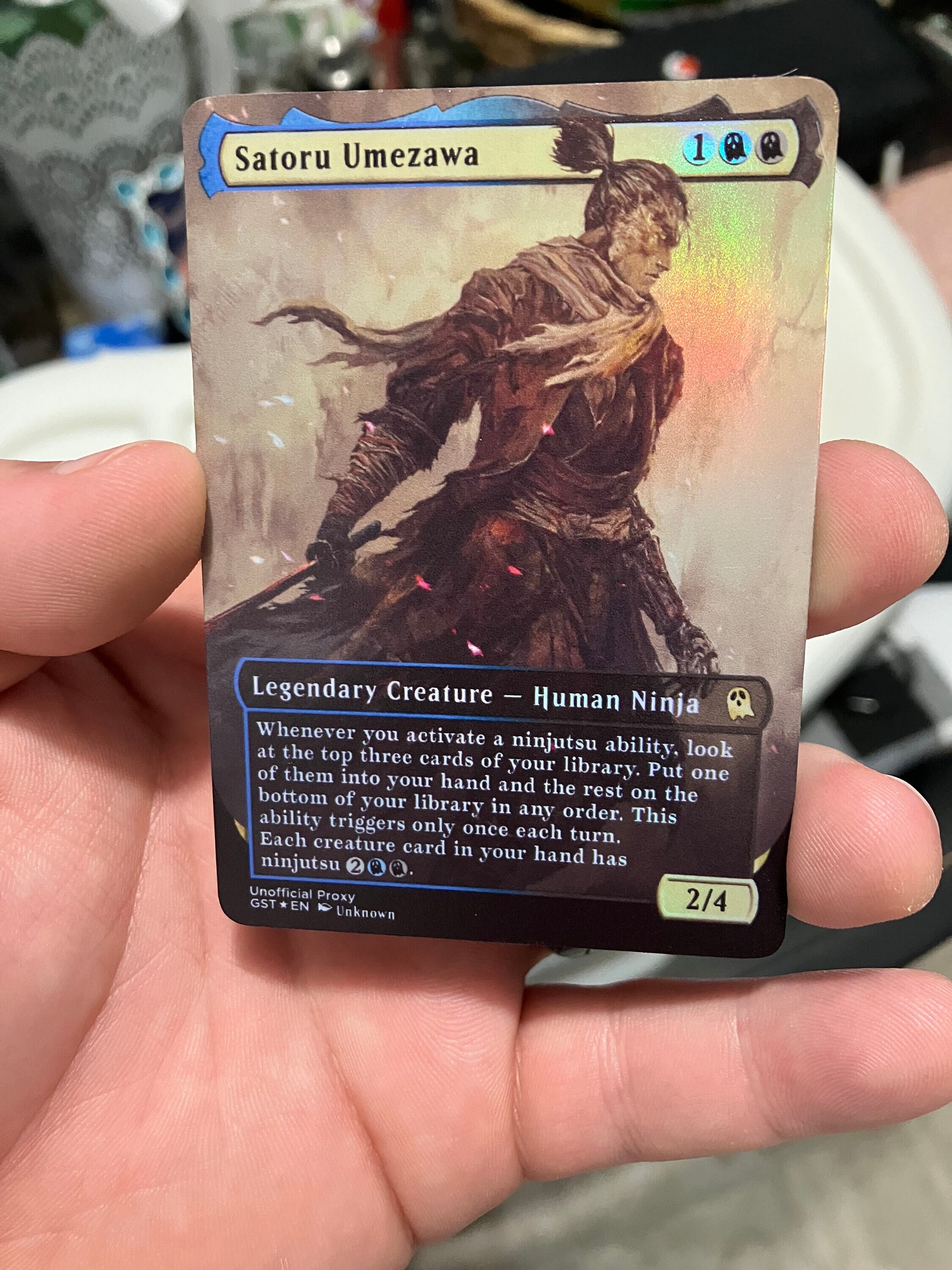 Satoru Umezawa Foil Full Borderless Metal Proxy for