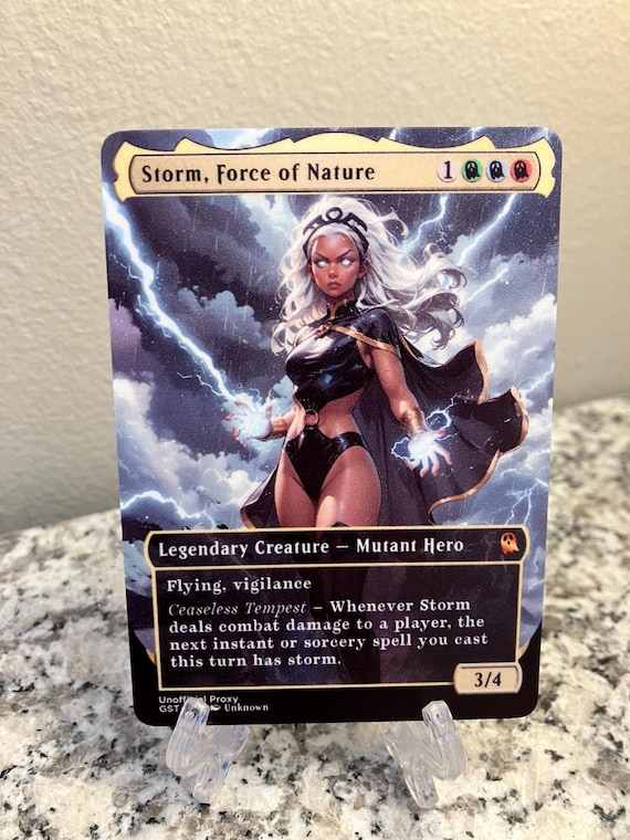 Storm, Force of Nature Full Borderless Metal Proxy for Storm, Force of Nature Full Borderless Metal Proxy for