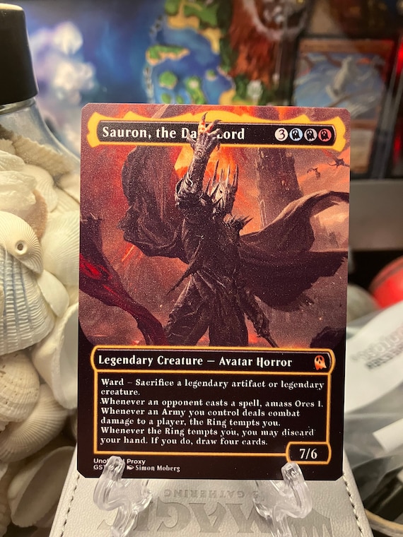 sauron the dark lord mtg commander deck Orc Amass - - EDH - Grixis Blue Black Red - of Rings LOTR - 100 Card - Custom Magic The Gathering Deck mill five cards MTG Proxy Commander Starter Pack: