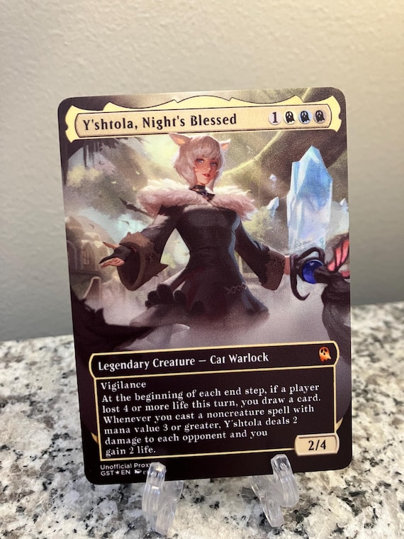 Y'shtola, Night's Blessed Full Borderless Metal Proxy for