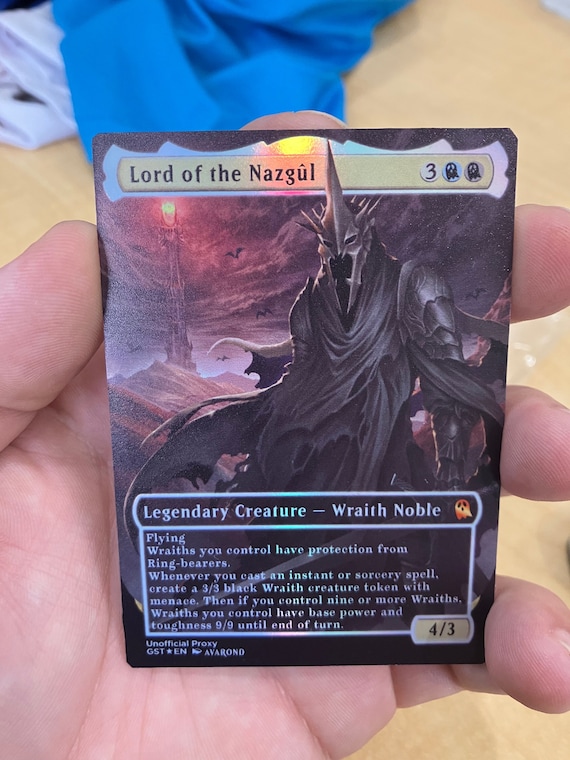 Lord of the Nazgûl Foil Full Borderless Metal Proxy for Commander