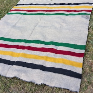 Hudson’s Bay Wool blanket, Replica, Point Throw, Twin size, Thick wool blanket, Stripes blanket, Replica, Canada Multi stripe Point Blanket
