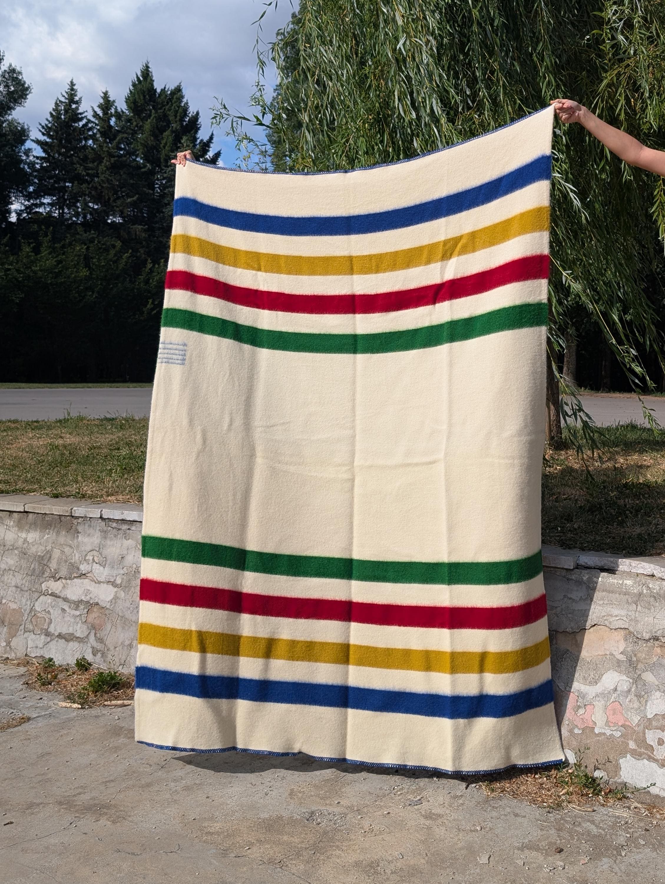 ヴィンテージ ORRLASKAN BLANKET ブランケット　ラグマット ORRLASKAN 100% Pure Wool Blanket By The Orr Felt & Blanket Co. 77