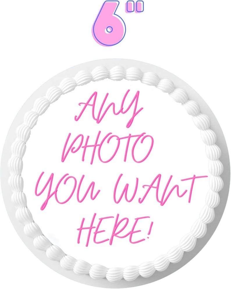 Cake Topper Inscription Sample Cake Topper Edible Personalized Image Your Own Cake Topper Birthday ...