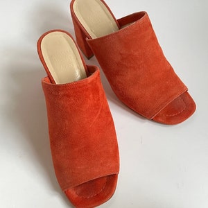 Maryam Nassir Zadeh Penelope Slide Mule 6 36 red poppy suede mnz image 7