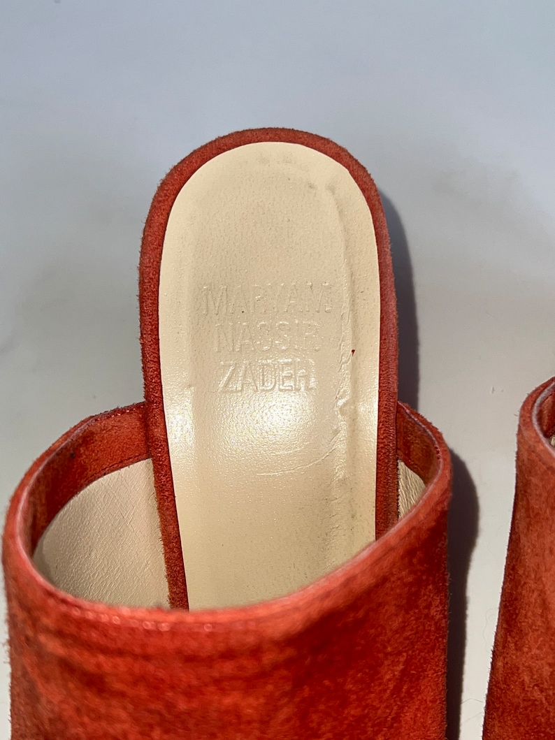 Maryam Nassir Zadeh Penelope Slide Mule 6 36 red poppy suede mnz image 10