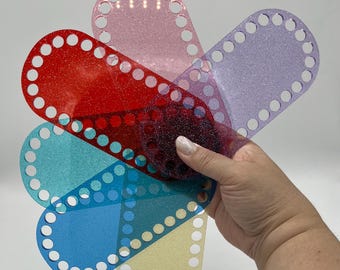 Oblong Shape Acrylic Bottom for Crochet Basket Crafting