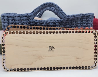 Rectangle Wood Bottom for Crochet Basket Crafting