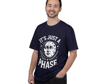 Vintage Moon Face 'It's Just A Phase' T-shirt | Astronomy Graphic Tee