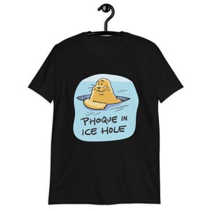 Koszulka Phoque in Ice Hole | T-shirt bawełniany unisex | Koszulka z francuską foką w przeręblu