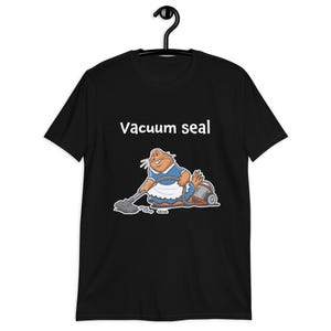 Zabawna koszulka z nadrukiem zwierzątka z nadrukiem Vacuum Seal | Koszulka z krótkim rękawem unisex | Seal with vacuum