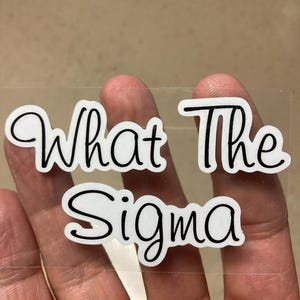 What The Sigma Sticker, Teen Sticker, Water Bottle Sticker, Stanley Cup Sticker, Laptop Sticker, IPhone, IPad Sticker, Waterproof