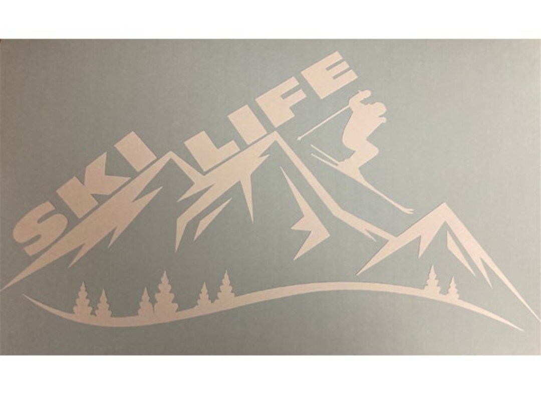 Skiing Sticker | Winter Sports Vinyl Decal | Skiing Laptop Decal ...