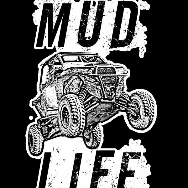 UTV Sticker | Mud lover | 3 Versions Available | Powersports Stickers | Off Road |Outdoors | Silhouette Sticker | black and white