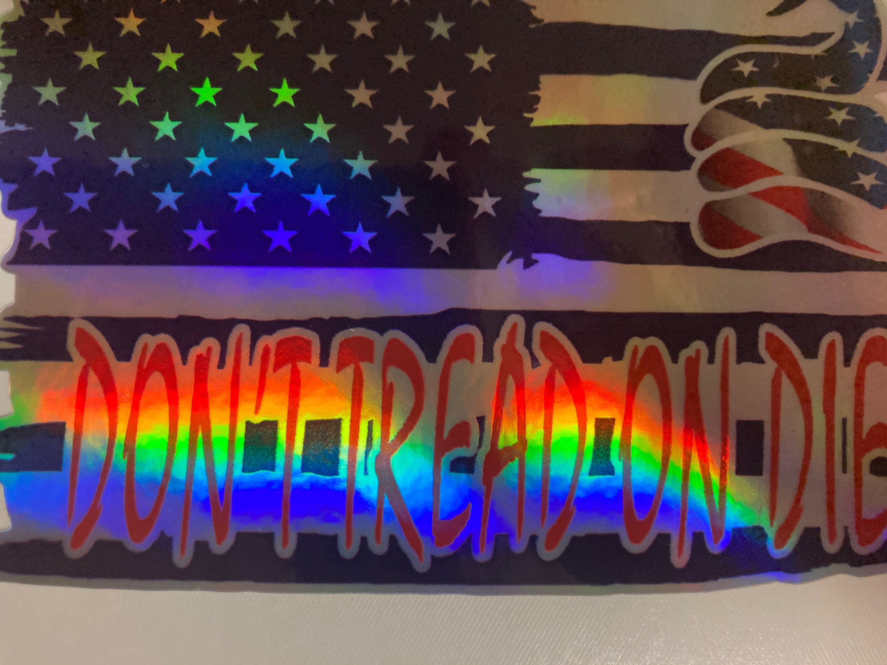 Don’t Tread on Me Sticker | Diesel Flag Sticker | White Outdoor Vinyl ...