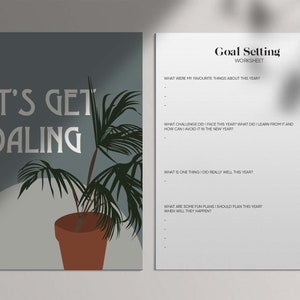 Personal Goal Setting Printable Planner | Printable Goal Setting Worksheet | 2022 Goal Setting Worksheets | New Years Resolution Planner