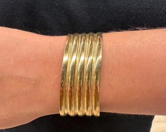 JONC MAROCAIN DORÉ en acier inoxydable - bracelet oriental