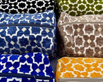 Trousse de Toilette Maroc femme fait main  - motif asymétrique