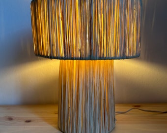 H30 raffia table lamp, Gourrama model