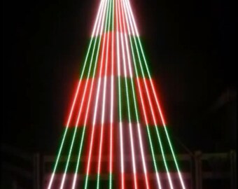 Secuencia navideña de "Wish Liszt by TSO" para un árbol de tiras CCR o Smart Pixel de 12 tiras con estrella de 6 canales en la parte superior.