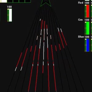 Séquence de Noël à « Disco Santa » pour un arbre à bandes CCR ou Smart Pixel à 16 bandes avec une étoile à 6 canaux sur le dessus.