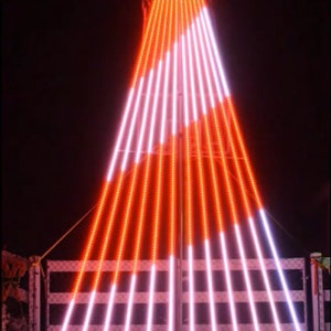 Secuencia navideña de &quot;It&#39;s The Most Wonderful Time of the Year&quot; para un árbol de tiras CCR o Smart Pixel de 12 tiras con una estrella de 6 canales en la parte superior.