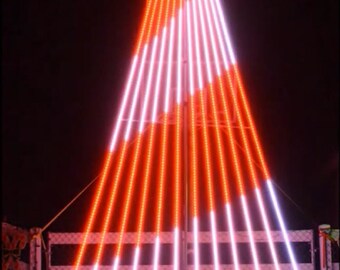 Secuencia navideña de "It's The Most Wonderful Time of the Year" para un árbol de tiras CCR o Smart Pixel de 12 tiras con una estrella de 6 canales en la parte superior.