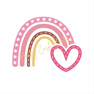 Valentine’s Day Heart Rainbow - PNG - Digital Download