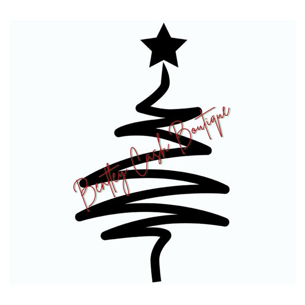 Squiggle Christmas Tree - Etsy