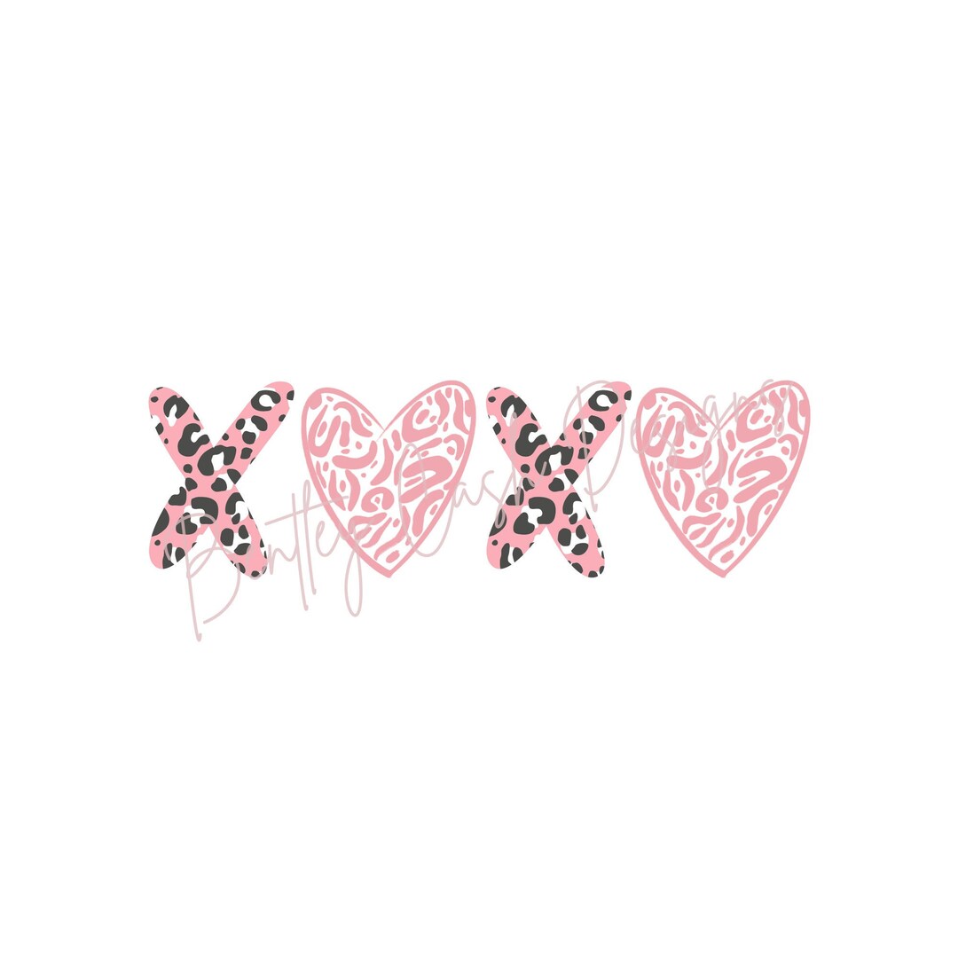 XOXO - Hugs and Kisses - Leopard Print - SVG, PNG - Digital Download - Etsy