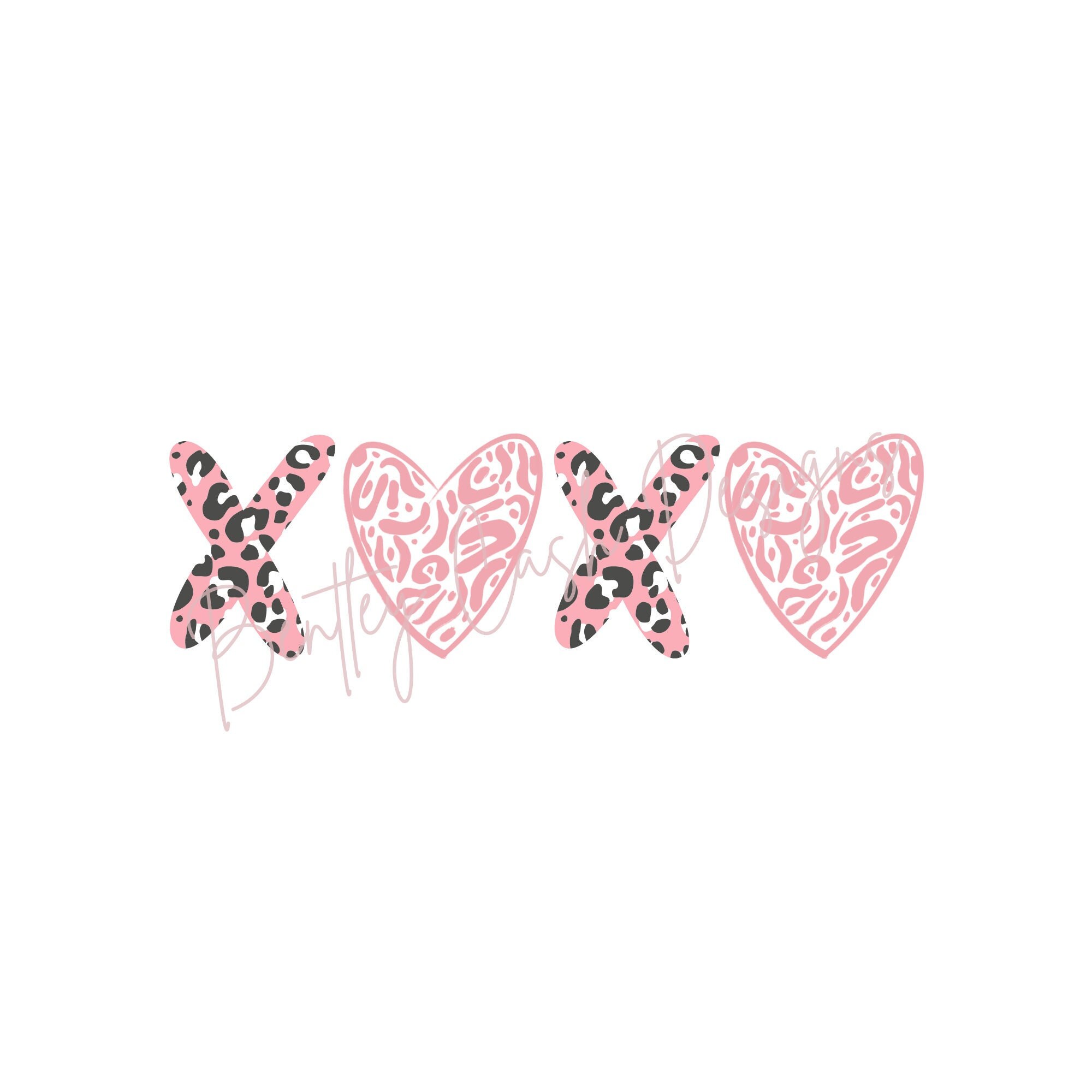 XOXO Hugs and Kisses Leopard Print SVG PNG Digital - Etsy