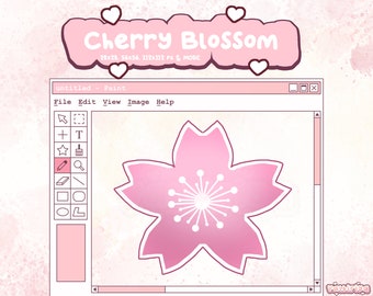 Kersenbloesem / Sakura Flower Twitch-emote / badge / kanaalpunten / bits | YouTube | Onenigheid | Leuk, roze, bloem, streamer
