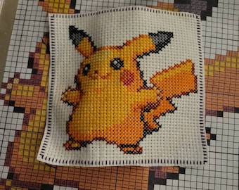 Pikachu Cross Stitch