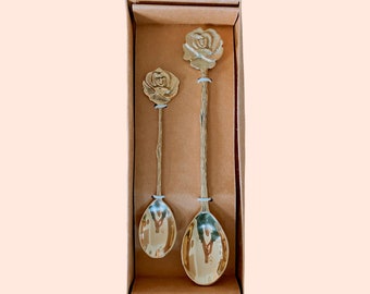 Honey & Roses Brass Spoons - Set of 2