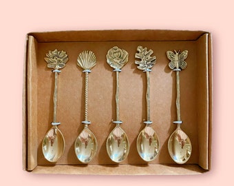 Tropical Brass Spoon Set