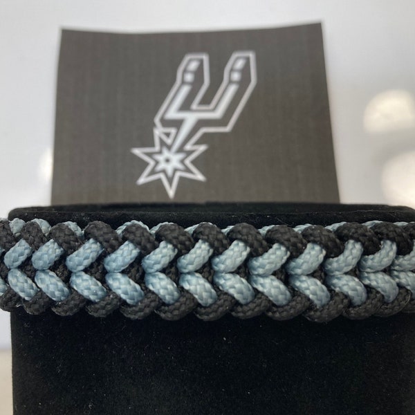 NBA San Antonio Spurs Bracelet, Paracord Bracelet For Spurs Fan, Basket Ball Team Fan Gift