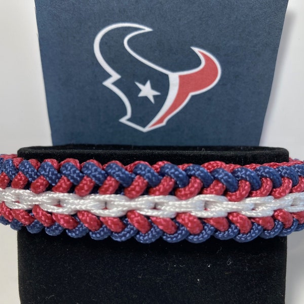 NFL Houston Texans Bracelet, Paracord Bracelet For Houston Texans Fan, Football Team Fan Gift