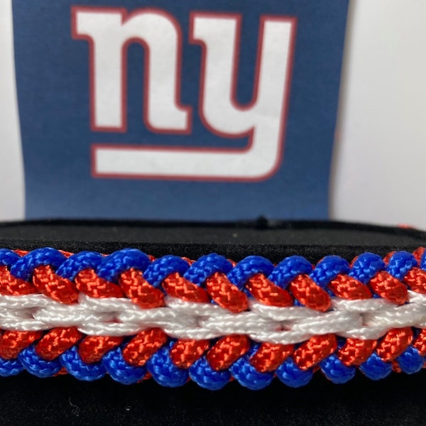 New York Giants Bracelet, Paracord Braided Bracelet For Giants Fan, NFL Team Bracelet, Football Fan Gift