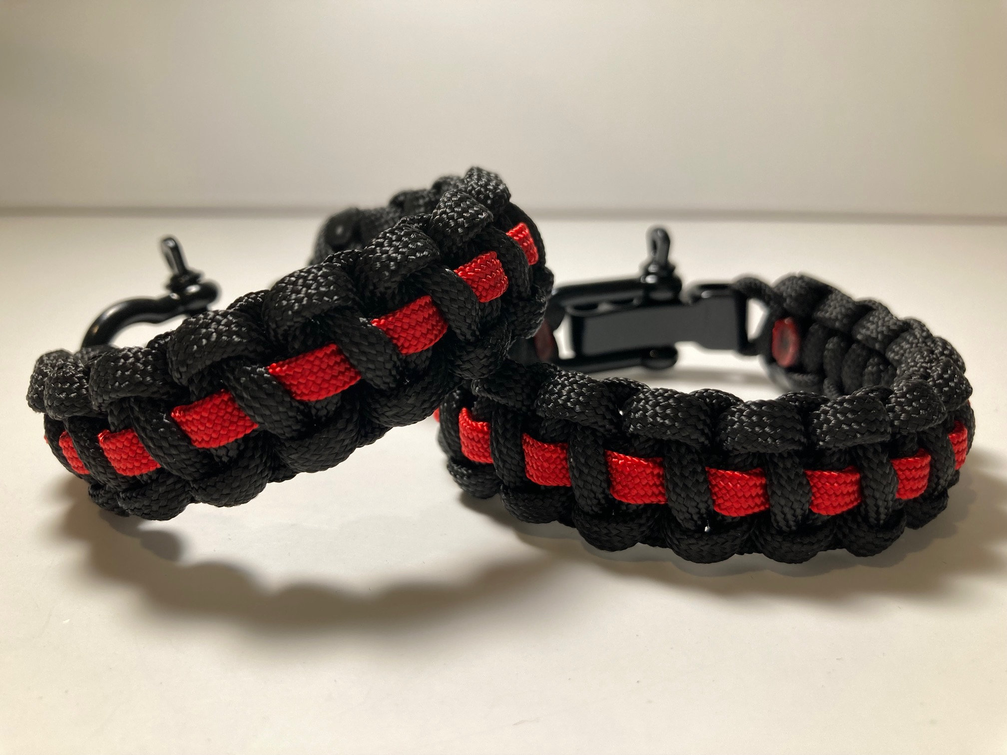 Thin Red Line Bracelet, 550 Paracord Bracelet for Firefighter With