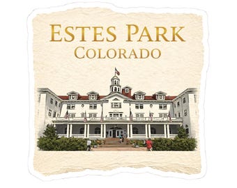 Estes Park Colorado Kiss-Cut Stickers, Vintage Travel Decals, Laptop Decor, Gift for Travelers, City Souvenirs, Scrapbooking