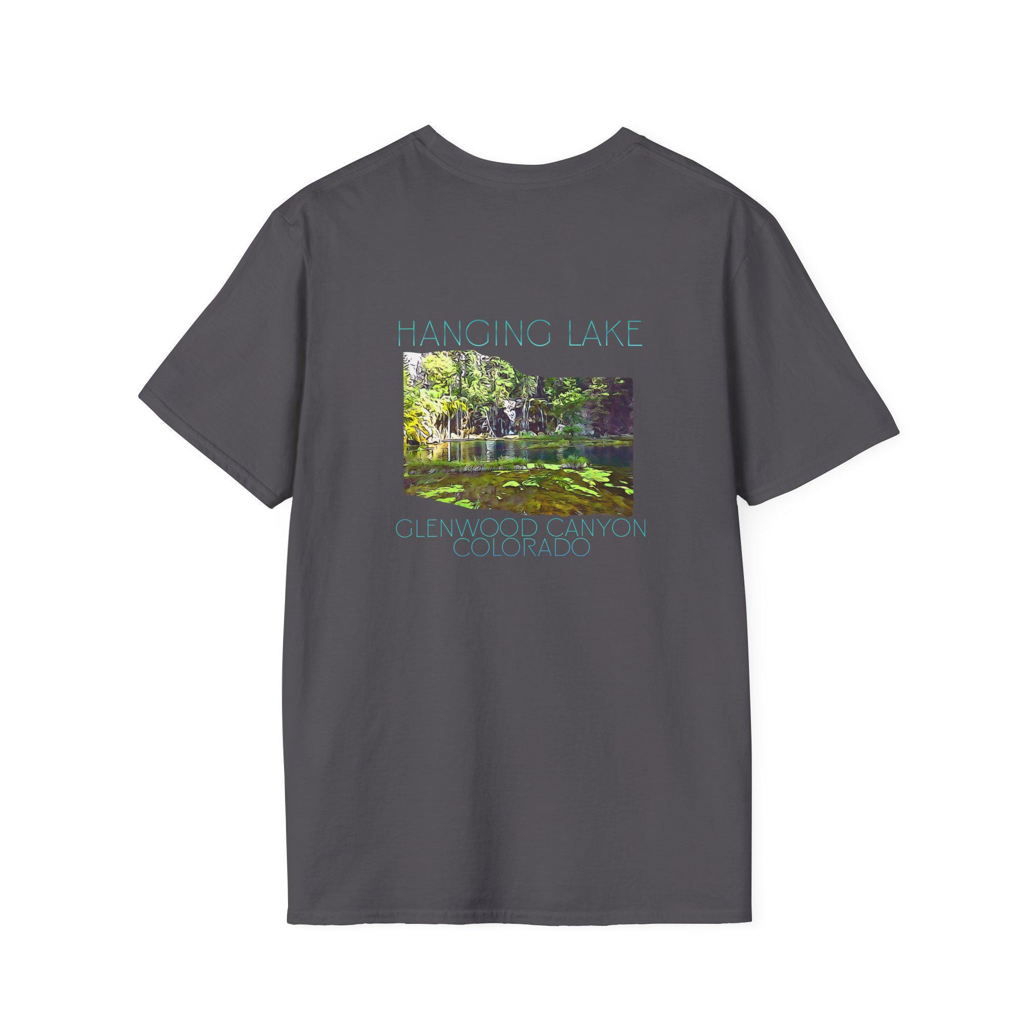 Hanging Lake Tee Shirt, Unisex Softstyle T-shirt, Mountain Nature