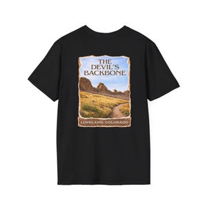 T-Shirt „Das Rückgrat des Teufels“ | Wahrzeichen von Longmont, Colorado | Wandershirt für Colorado | Outdoor-Abenteuer-Shirt | Geschenk für Naturliebhaber