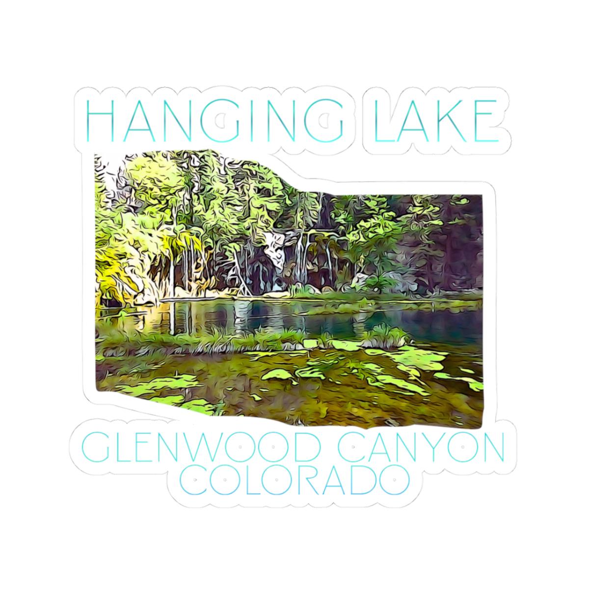 Hanging Lake Sticker, Beautiful Nature Waterfall Outdoor Adventure