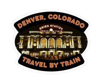 Union Station sticker | Kiss-cut vinyl sticker, transit landmark design
