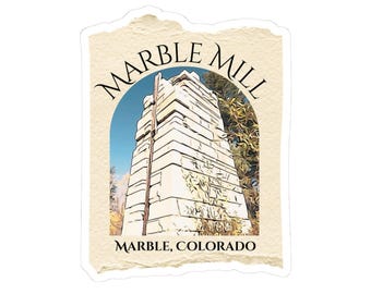 Marble Mill Site Park Kiss-Cut Stickers | Historical Park Illustration