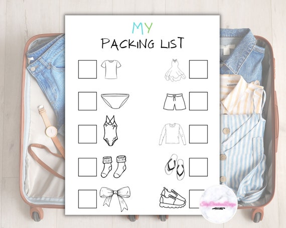 Packing List Printable Vacation Planning Holiday Organizer | Etsy