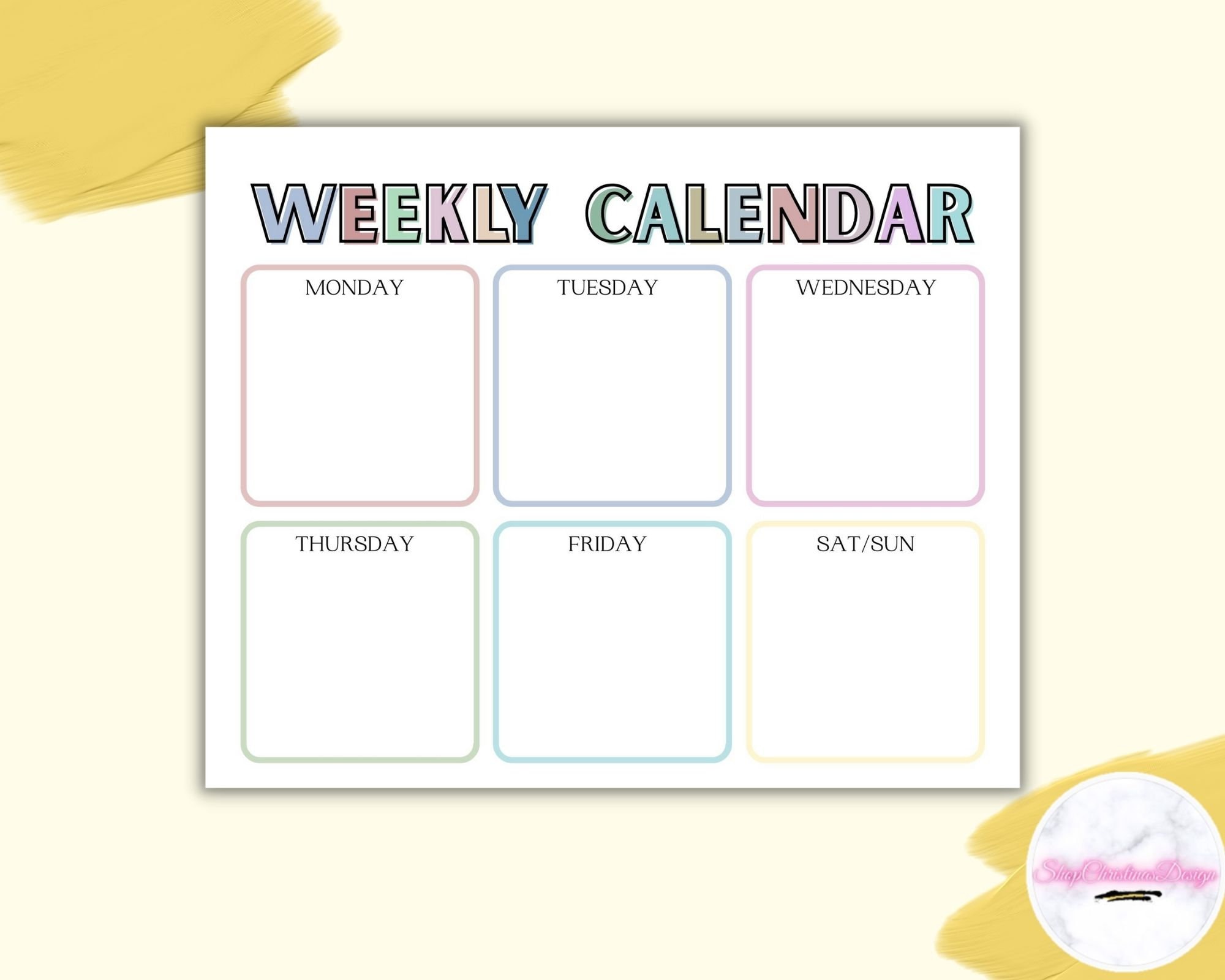 2025 Weekly Planner With Calendar, Printable Planner and
