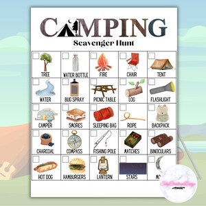 Printable Scavenger Hunt, Camping Scavenger Hunt, Outdoor Nature Scavenger Hunt, Camping Treasure Hunt, Kids Scavenger Hunt, Kids Activities