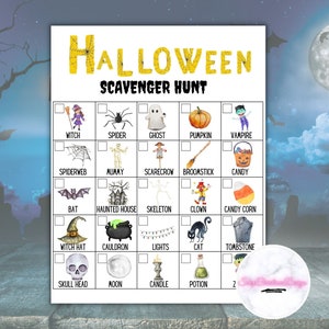 Printable Scavenger Hunt, Halloween Scavenger Hunt, Outdoor Scavenger Hunt, Halloween Treasure Hunt, Kids Scavenger Hunt, Kids Activities